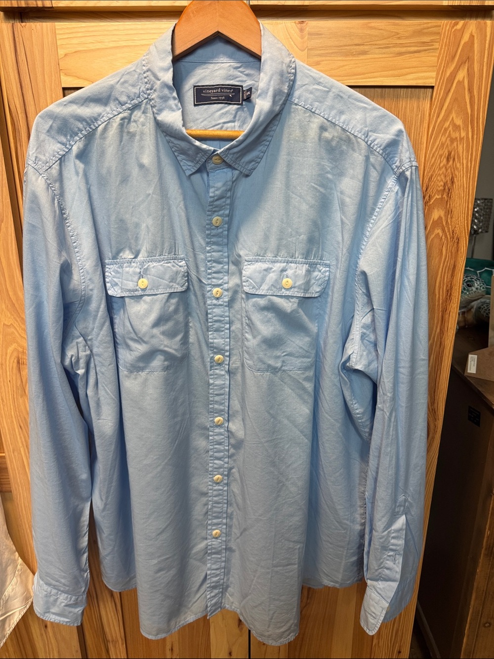 Vineyard Vines Light Blue Men's Casual Button-Down Shirt